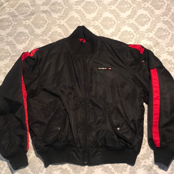 ralph lauren black bomber jacket